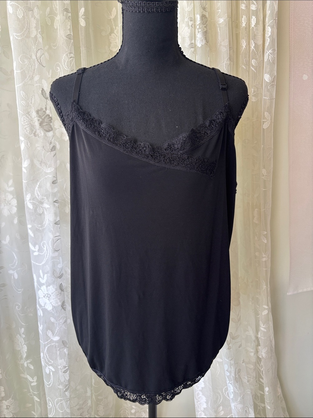 Lane Bryant Black Lace-Trim Camisole